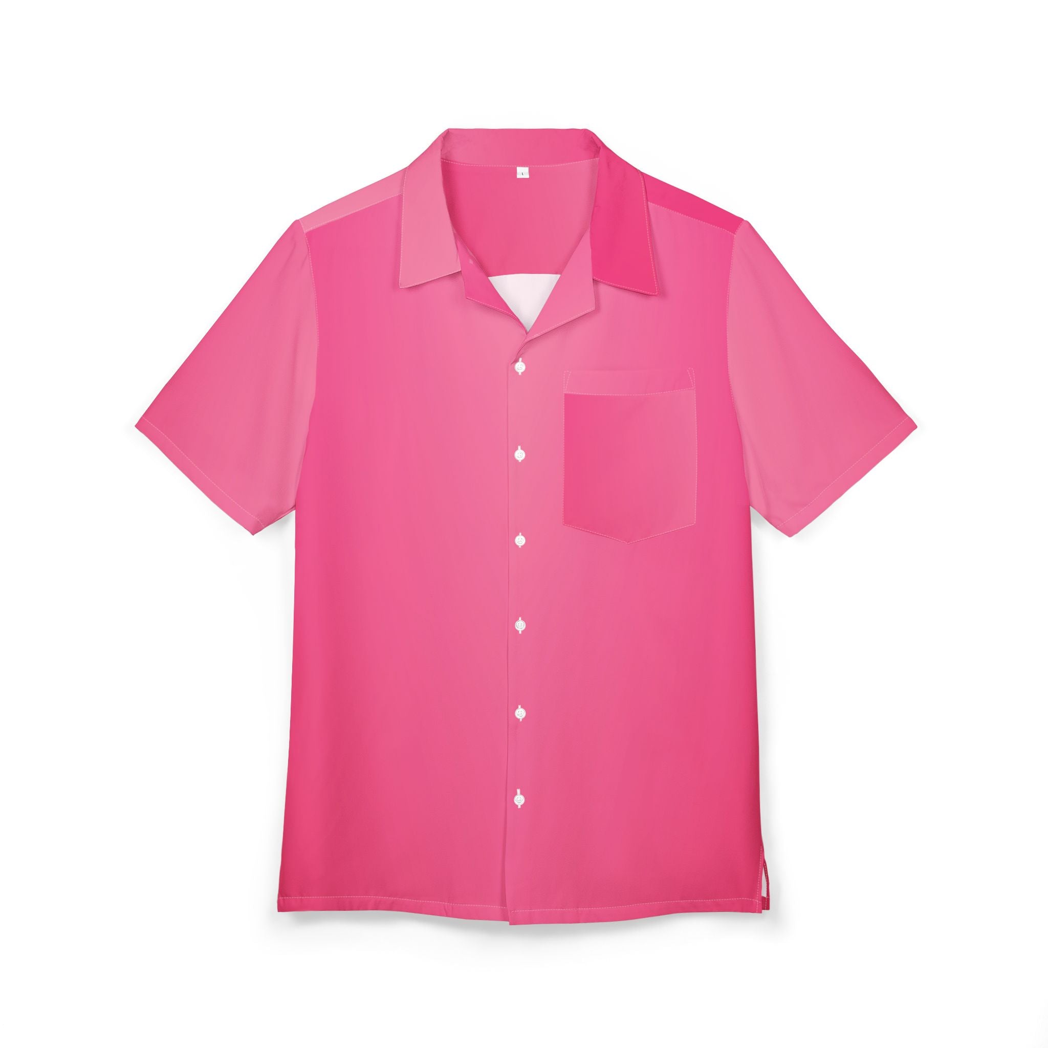 Camisa Hawaiana Crepúsculo Rosado: Gradientes de Sueño