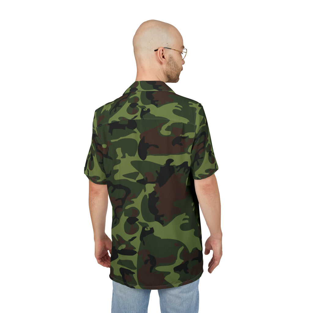 Men's Hawaiian Shirt Oculto entre Sombras y Formas