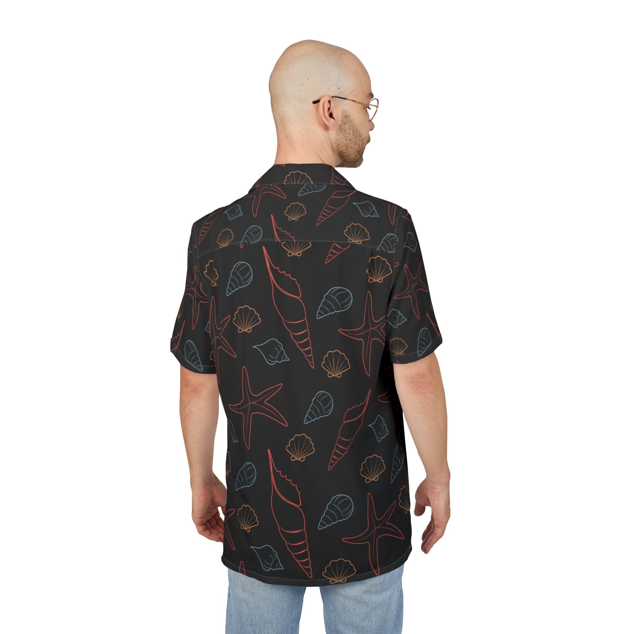 Men's Hawaiian Shirt Ballet Marino en Rojo y Azul