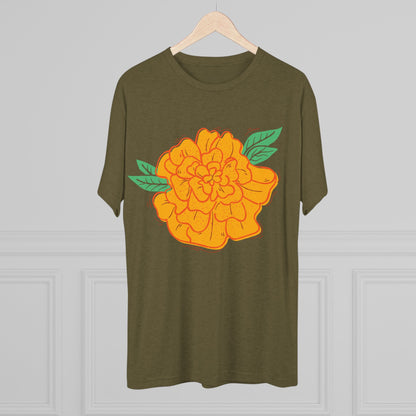 Flor de Cdempasúchil Playera Unisex Tri-Blend Unisex