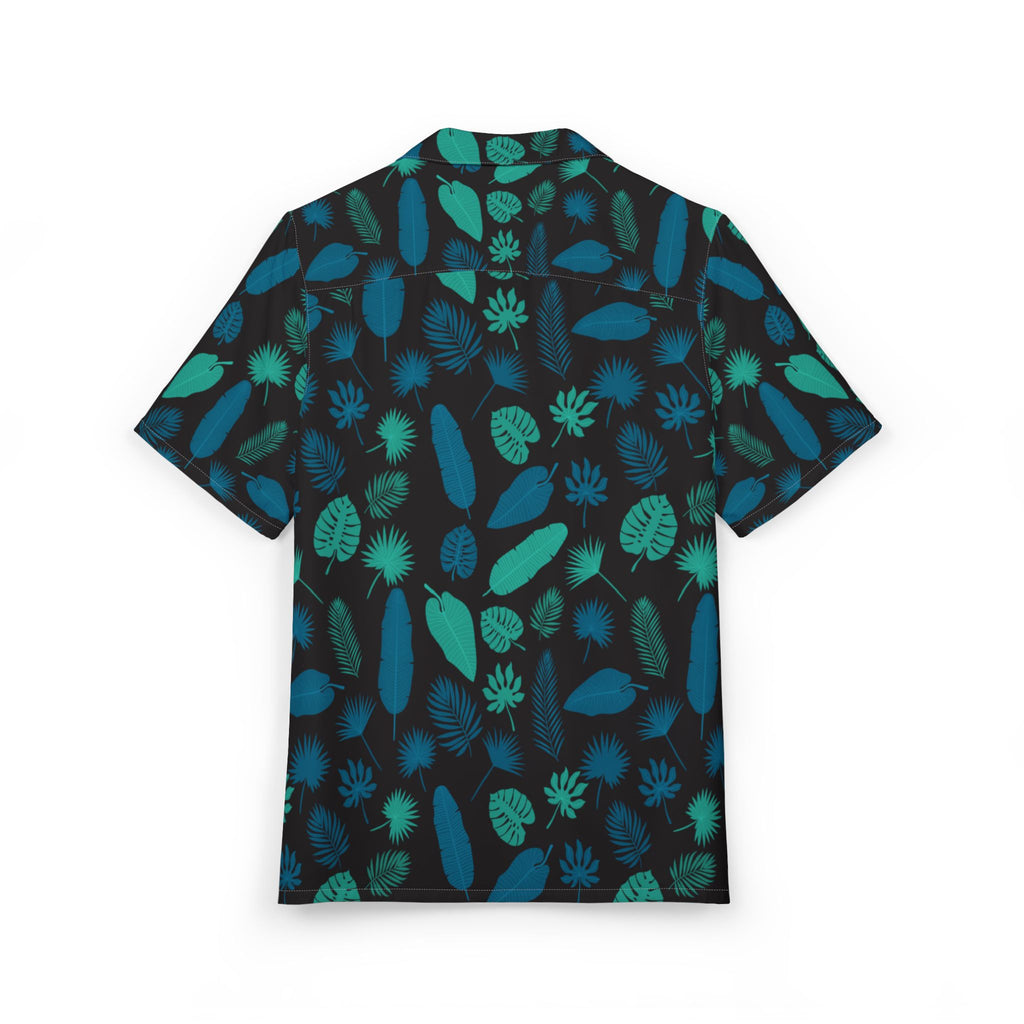 Men's Hawaiian Shirt Jardín nocturno de hojas tropicales