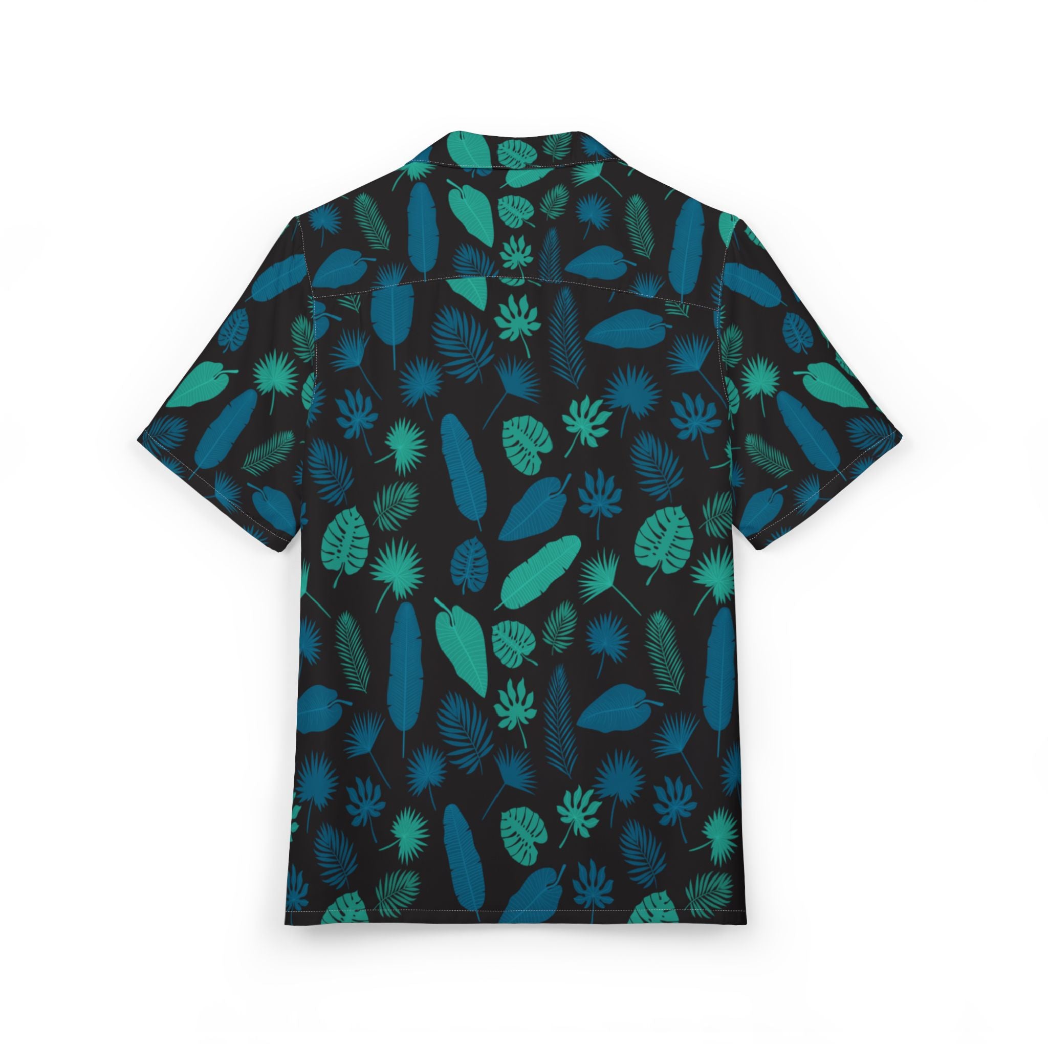Men's Hawaiian Shirt Jardín nocturno de hojas tropicales