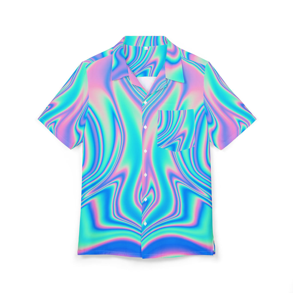 Camisa Hawaiana Viaje Caleidoscópico a través del Tiempo