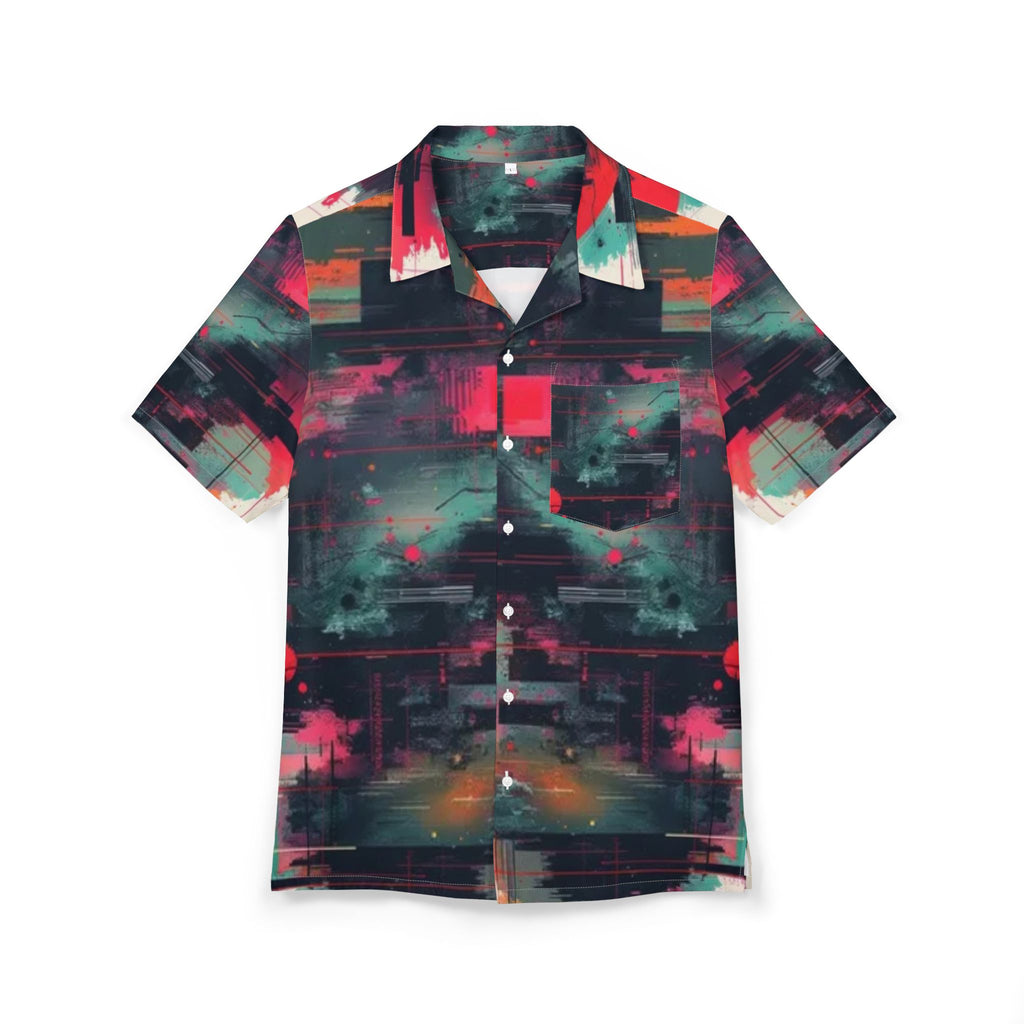 Men's Hawaiian Shirt Amanecer entre Ruinas Digitales