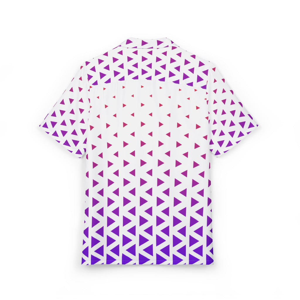 Men's Hawaiian Shirt Gradiente de Triángulos en Fusión Púrpura