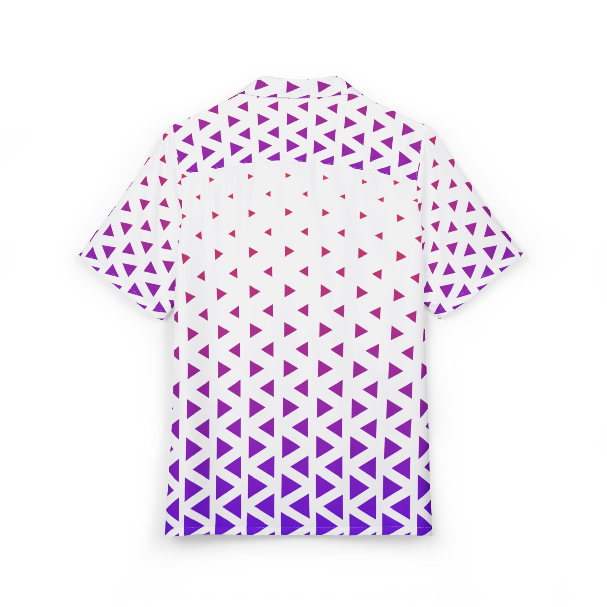 Men's Hawaiian Shirt Gradiente de Triángulos en Fusión Púrpura