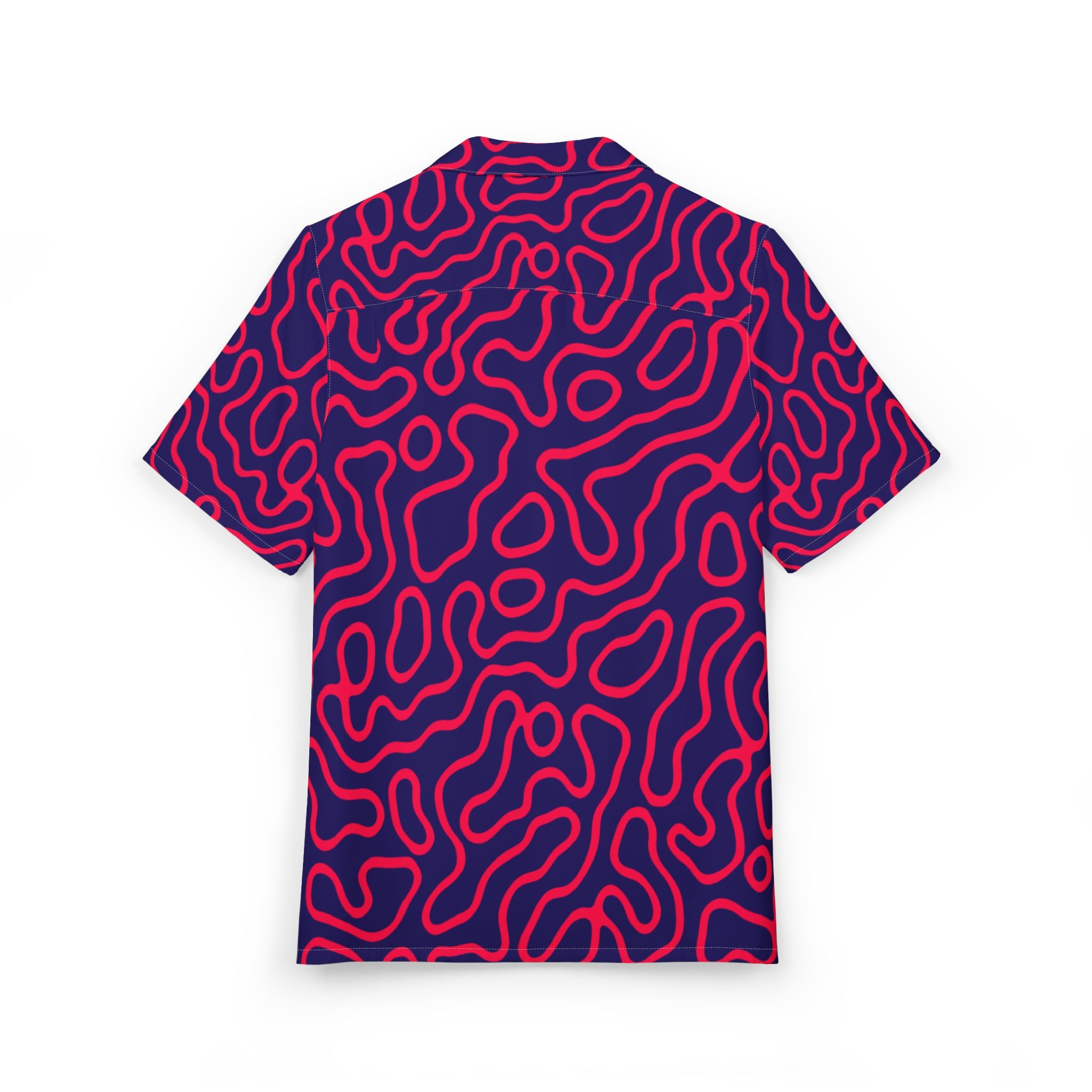 Men's Hawaiian Shirt Laberinto Neón de Sueños Azules