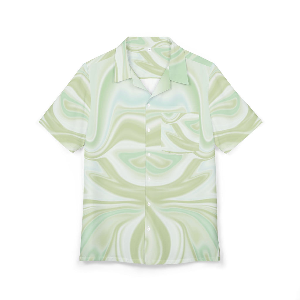 Men's Hawaiian Shirt Sueños Líquidos en Verde Pastel