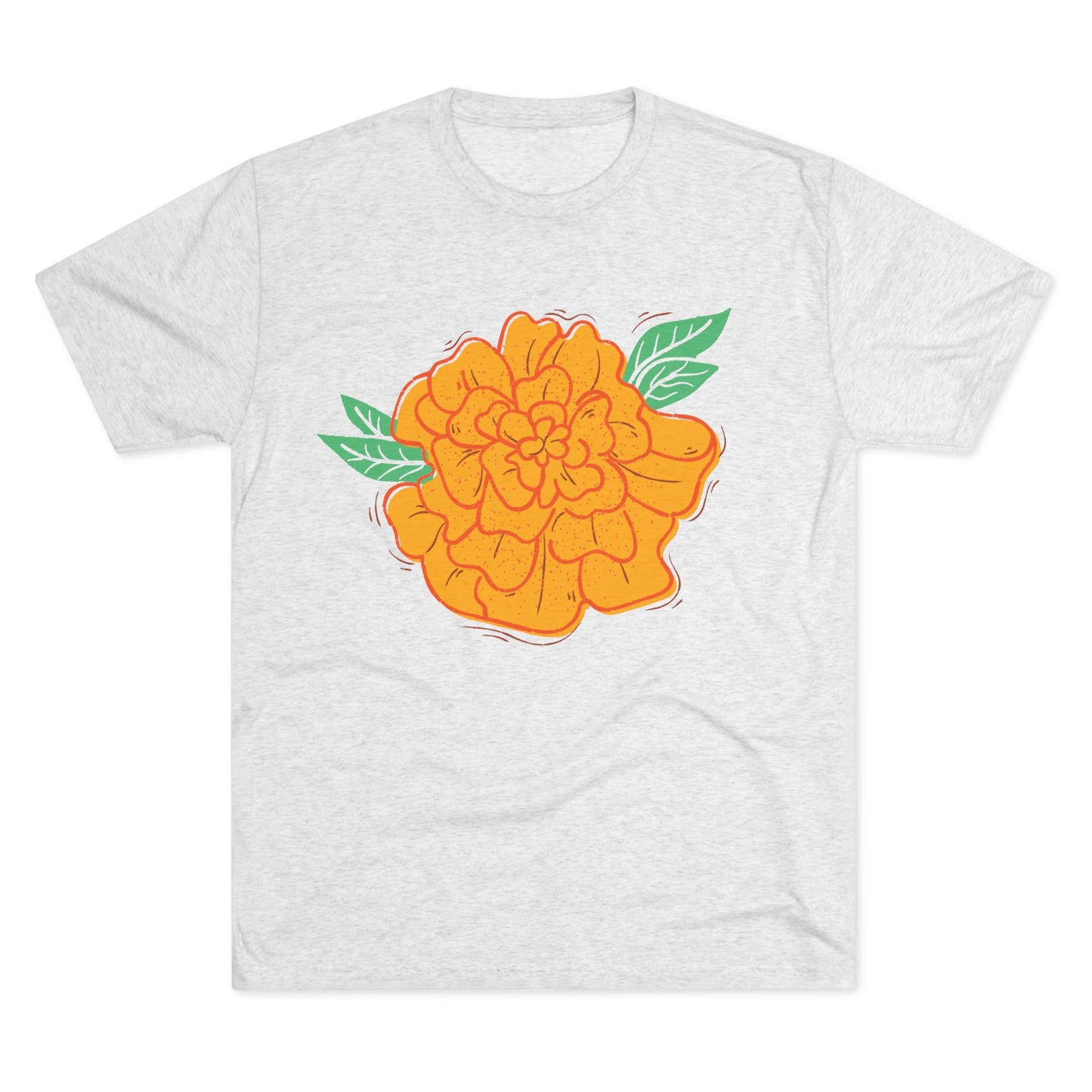 Flor de Cdempasúchil Playera Unisex Tri-Blend Unisex