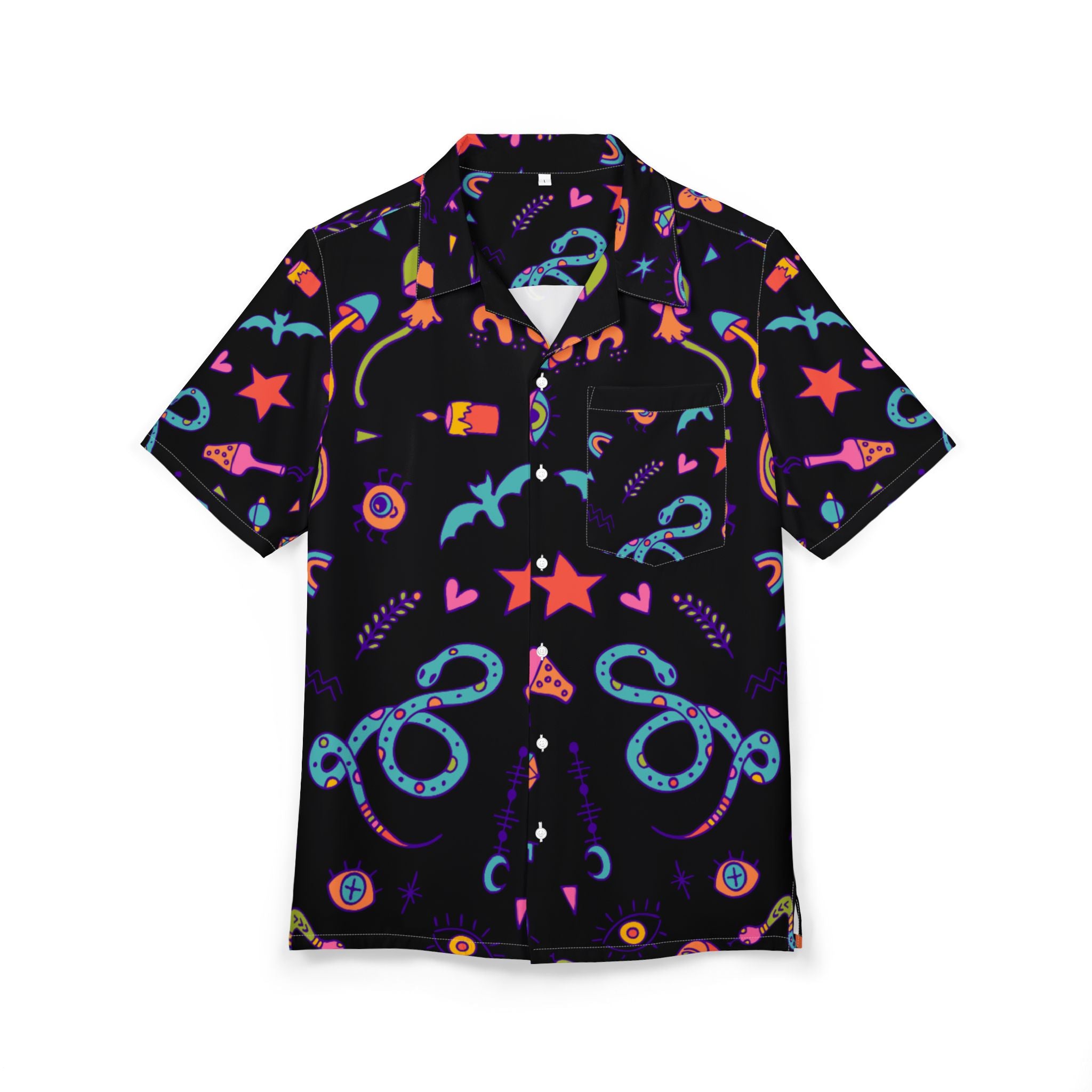 Men's Hawaiian Shirt Encantos y misterios de la noche estrellada