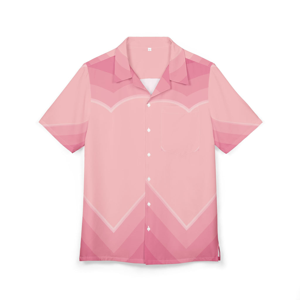 Camisa Hawaiana Profundidades del Corazón Rosado