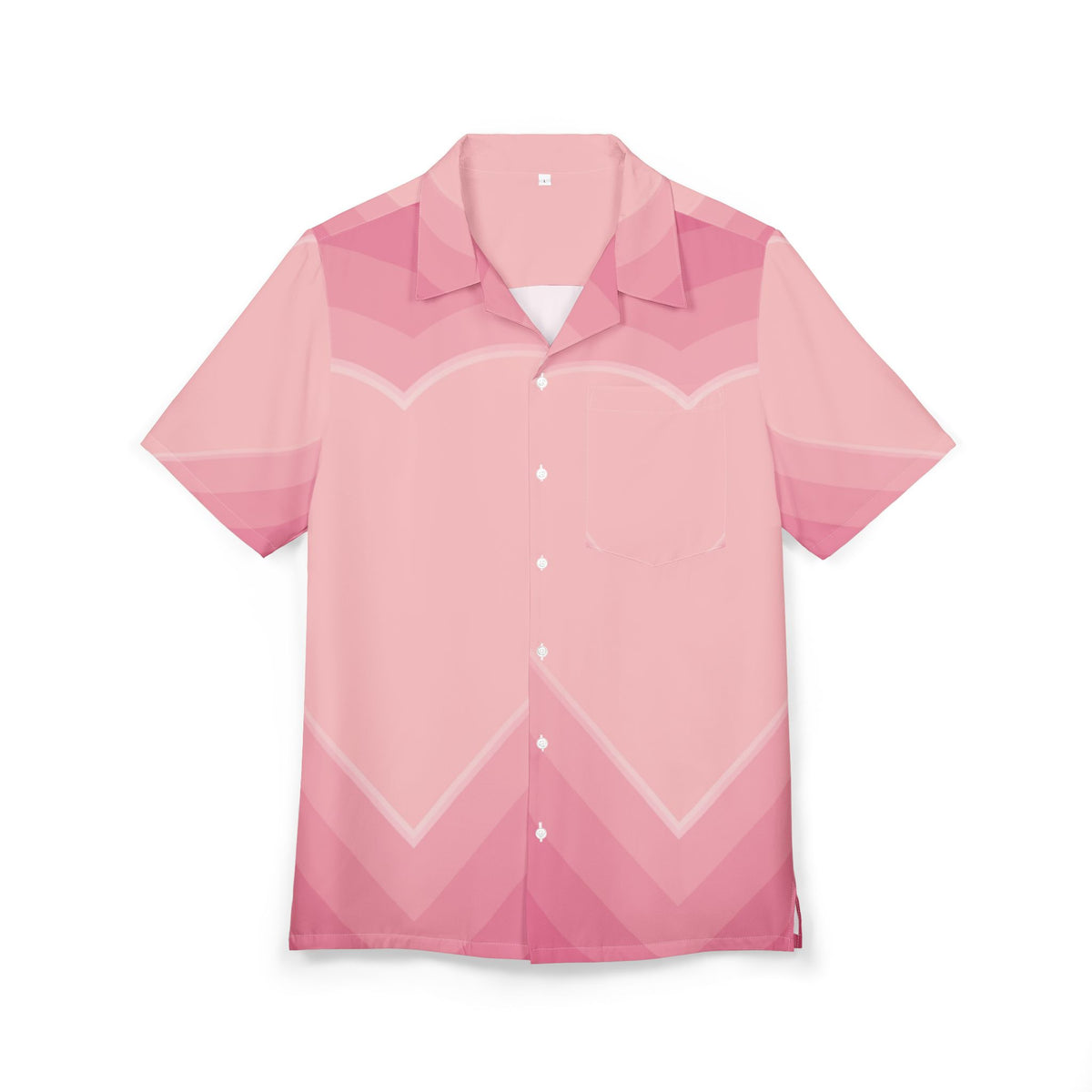 Camisa Hawaiana Profundidades del Corazón Rosado