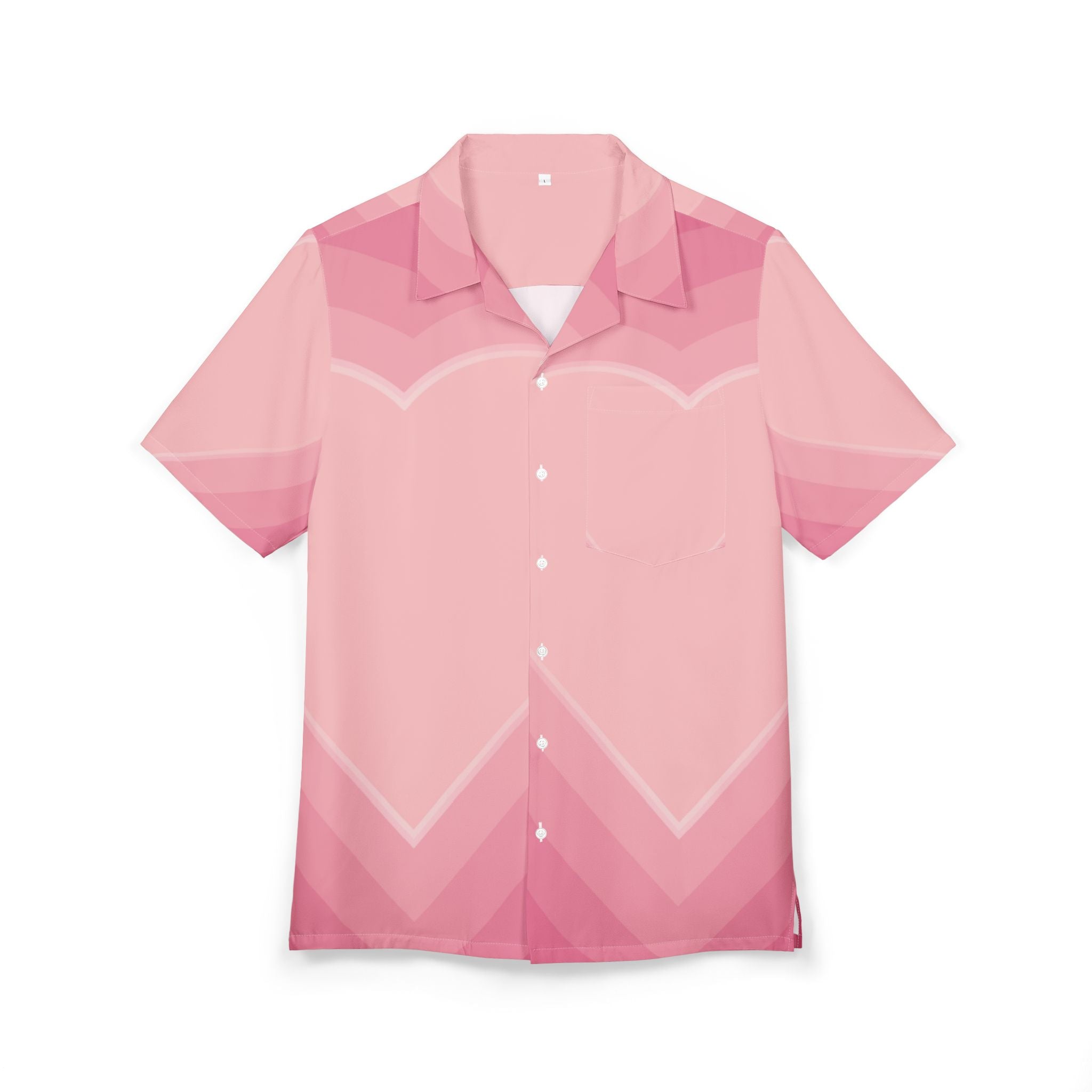 Camisa Hawaiana Profundidades del Corazón Rosado