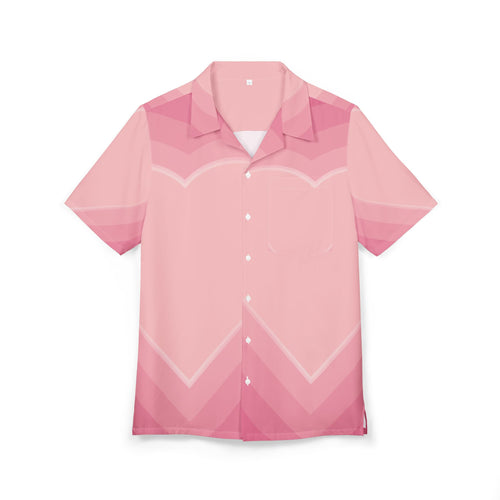 Camisa Hawaiana Profundidades del Corazón Rosado