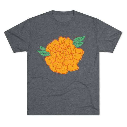 Flor de Cdempasúchil Playera Unisex Tri-Blend Unisex