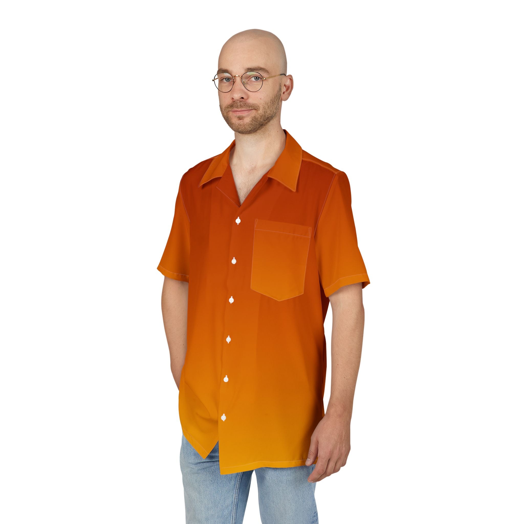 Men's Hawaiian Shirt Amanecer Infinito en un Mar de Calor