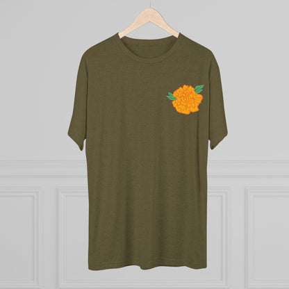 Mini Flor de Cdempasúchil Playera Unisex Tri-Blend Unisex