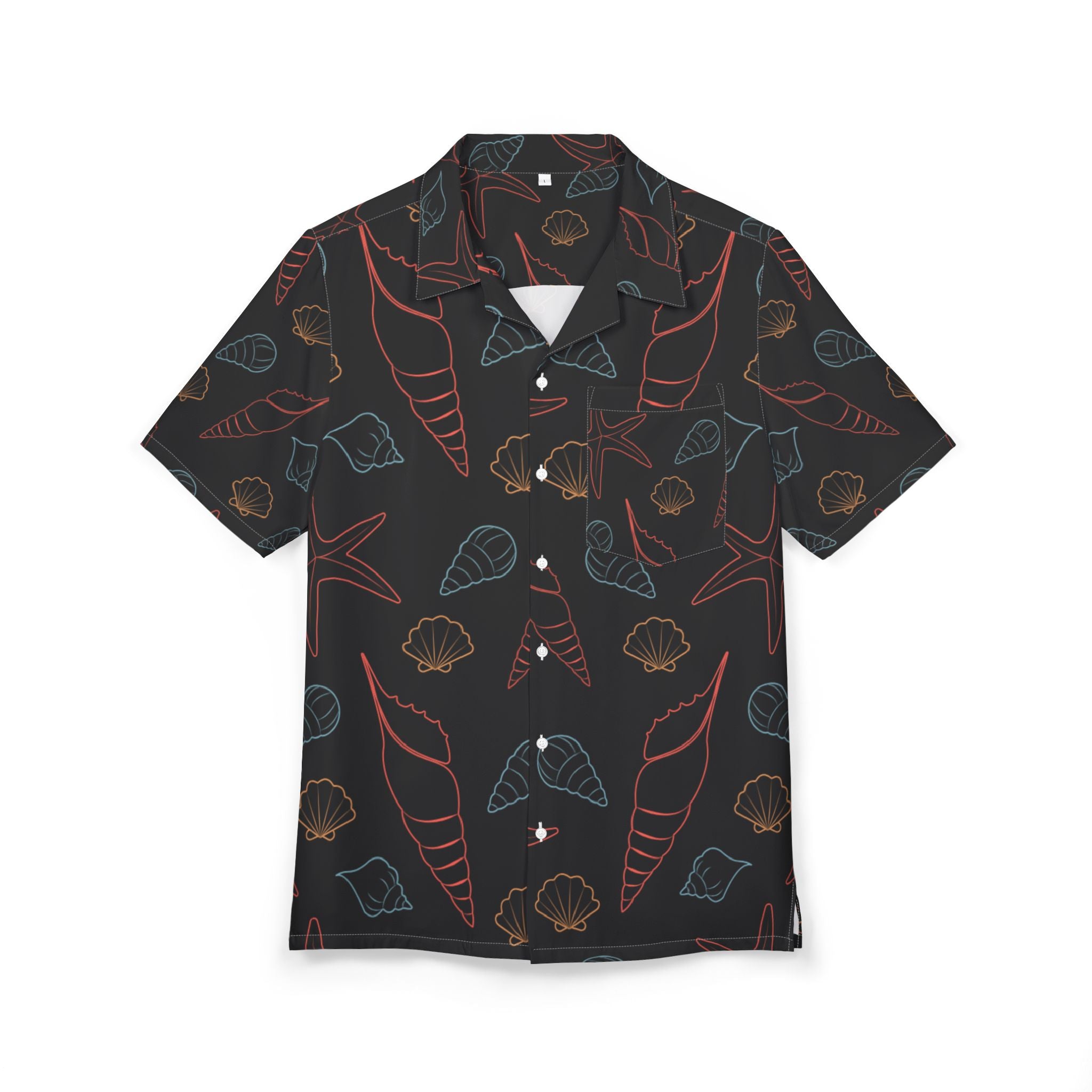 Men's Hawaiian Shirt Ballet Marino en Rojo y Azul