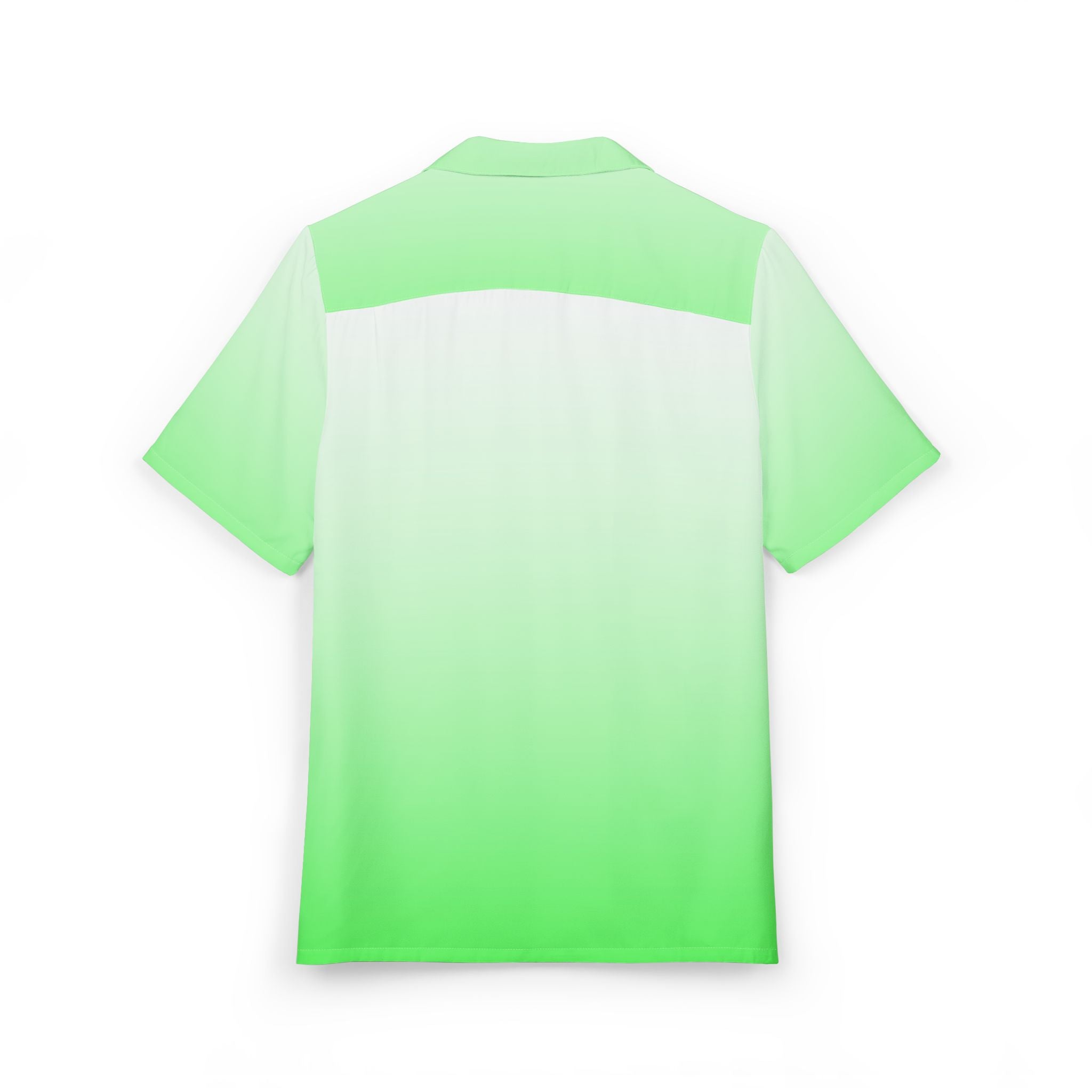 Camisa Hawaiana Gradiente suave de verdes: Abstracción y serenidad