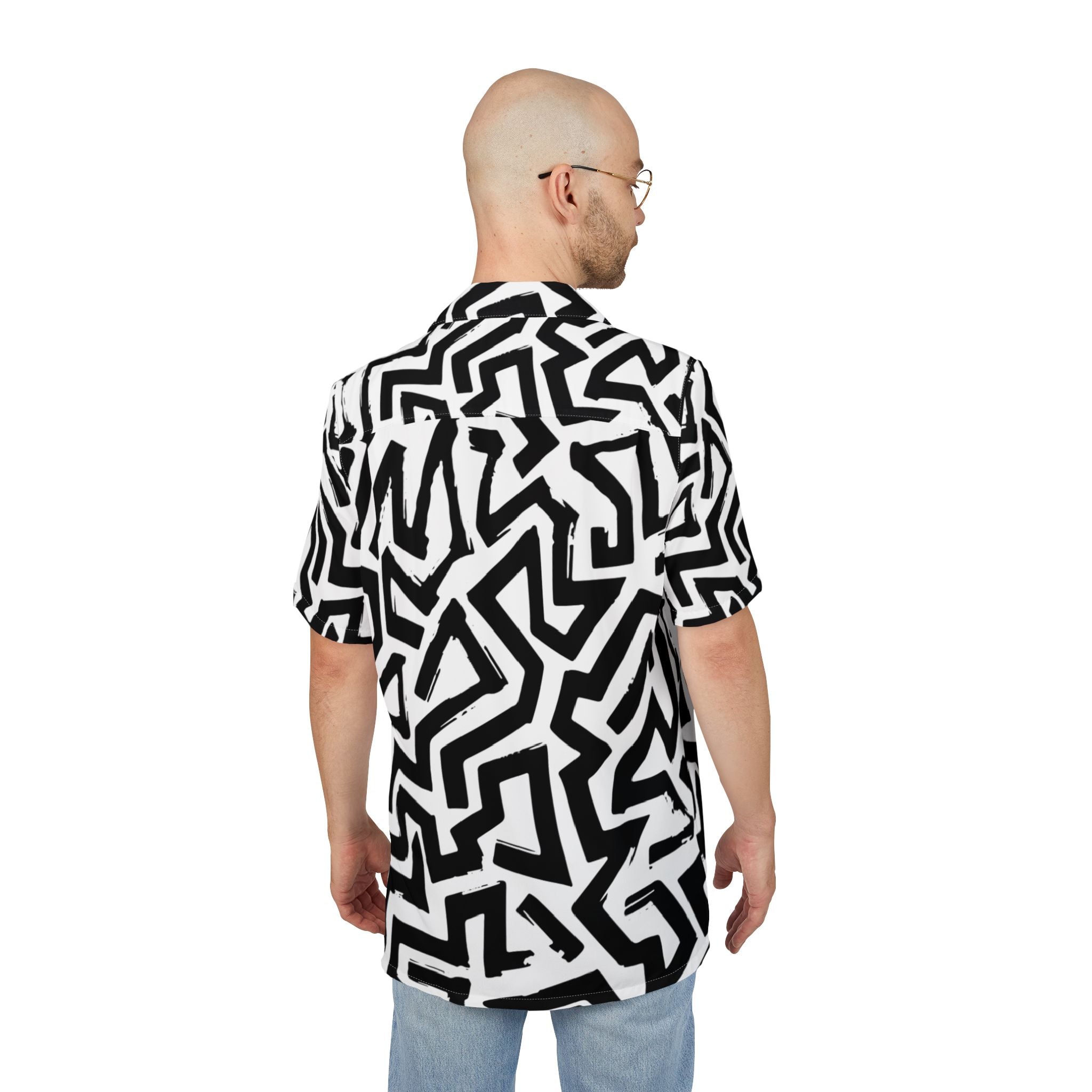 Men's Hawaiian Shirt Laberinto de Sombras y Contrastes