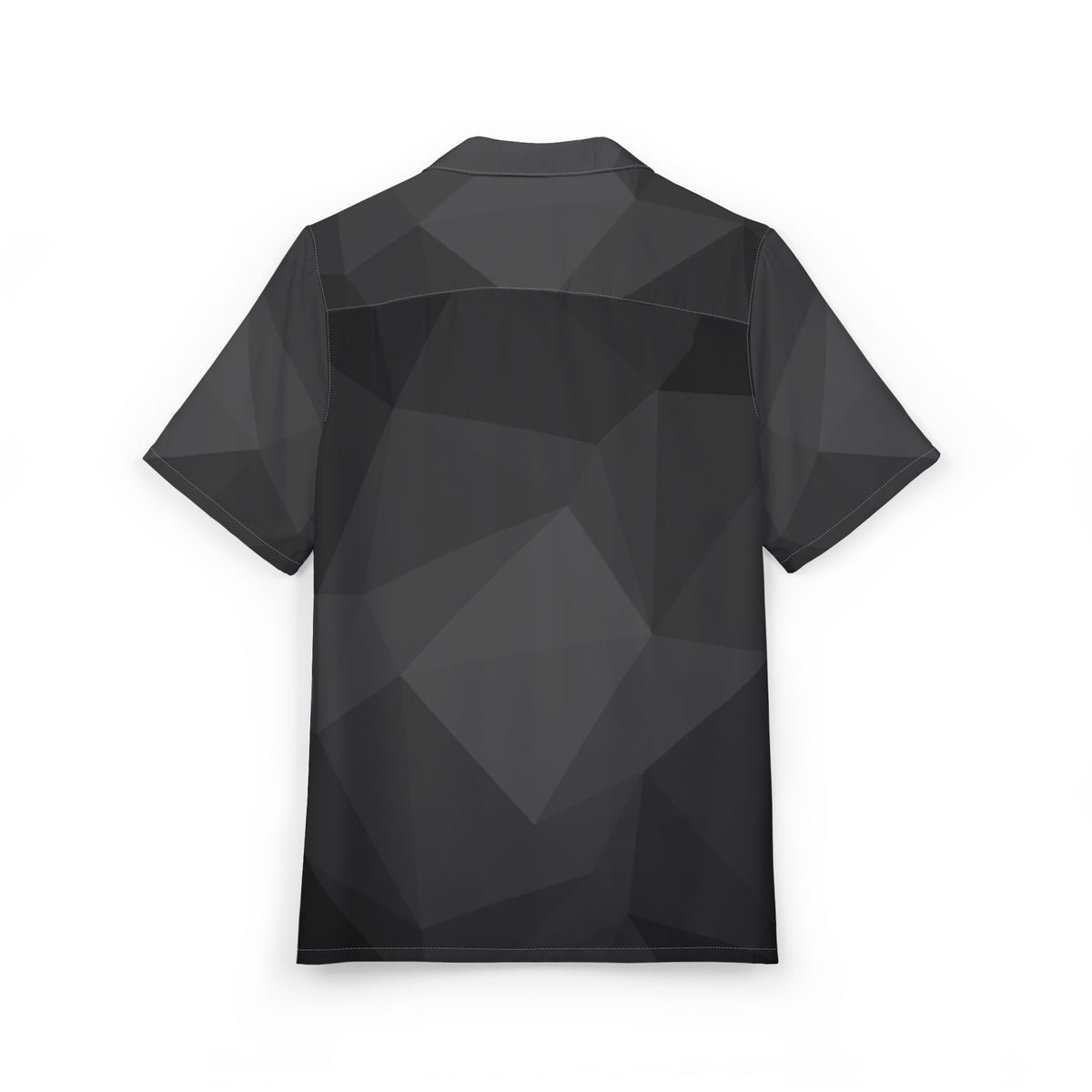 Camisa Hawaiana Geométrico Abismo en Escala de Grises