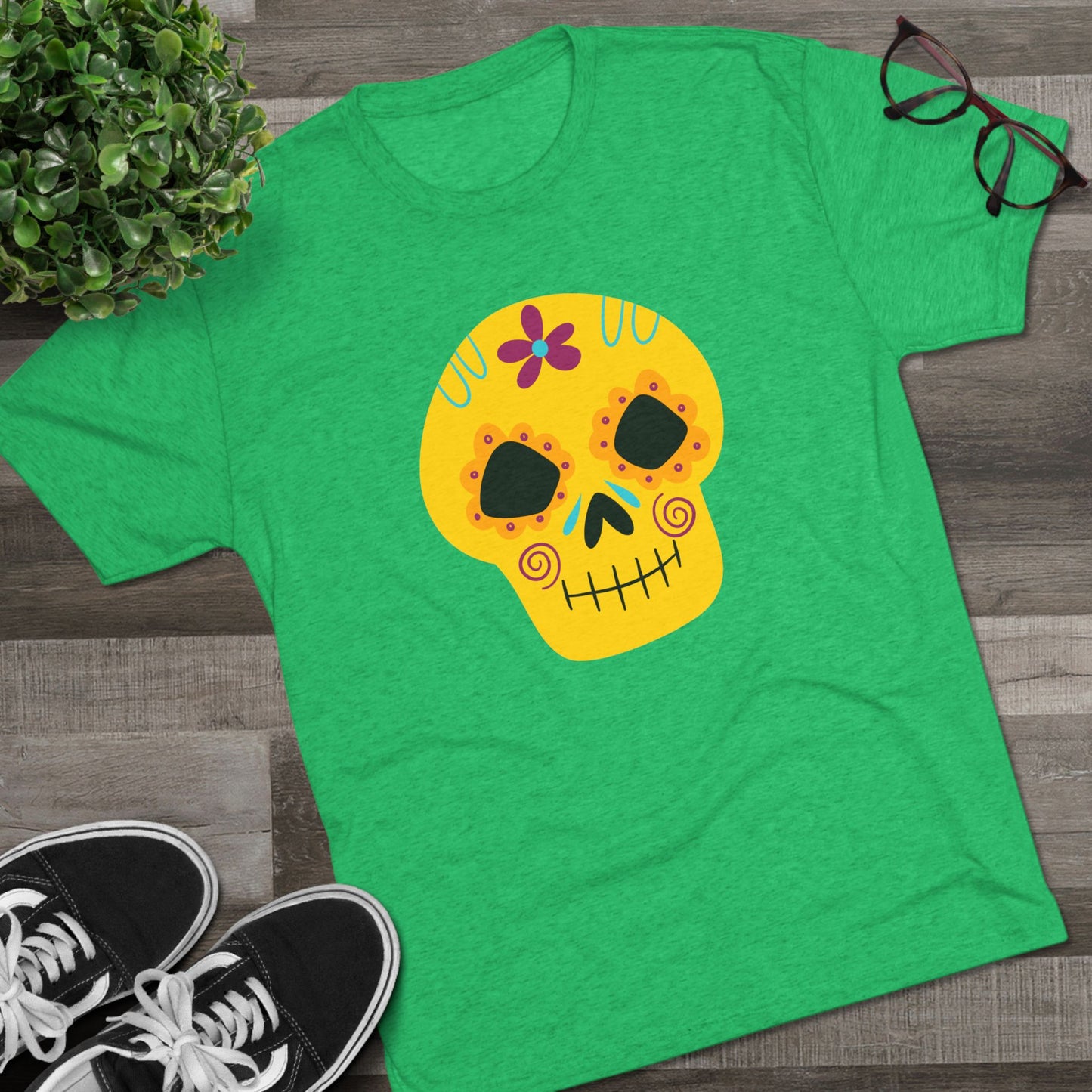 Calaverita de azúcar Playera Unisex Tri-Blend Unisex