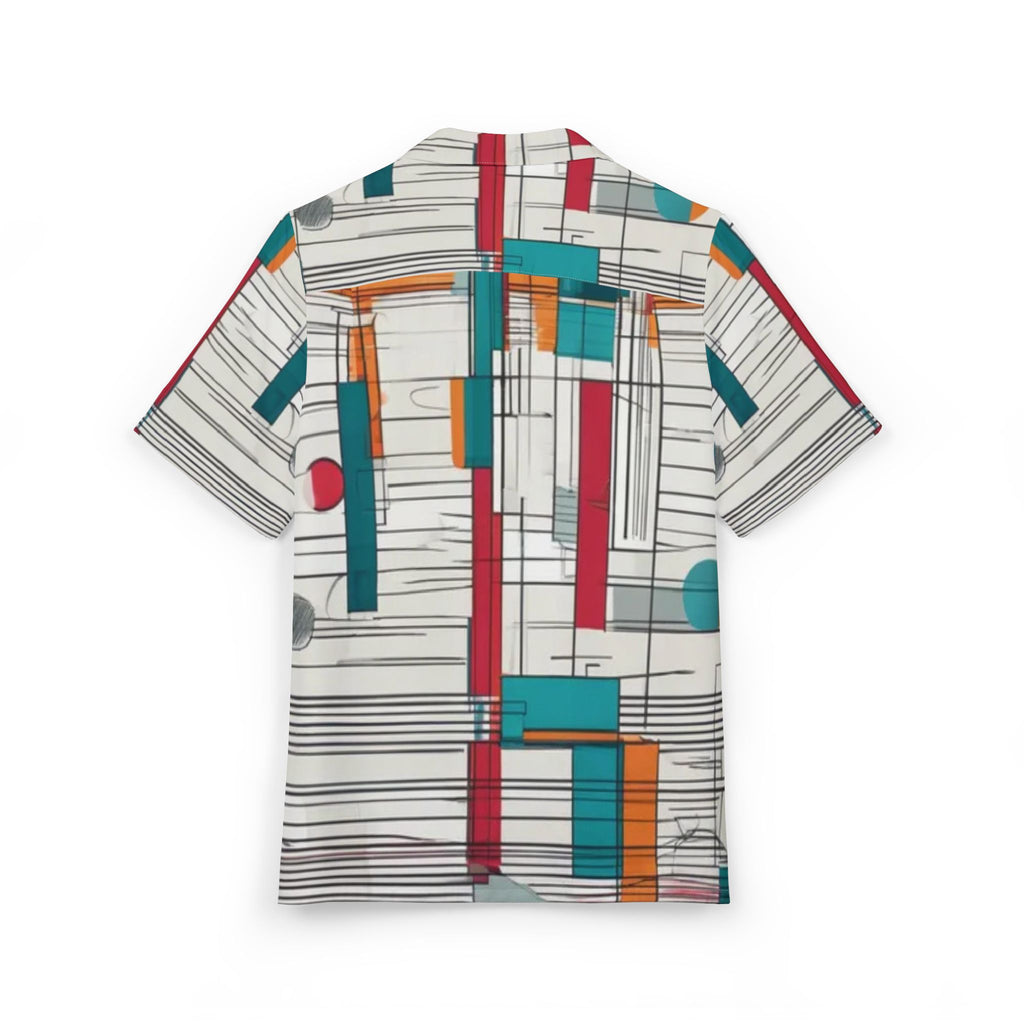 Men's Hawaiian Shirt Armonía Urbana en Líneas y Colores
