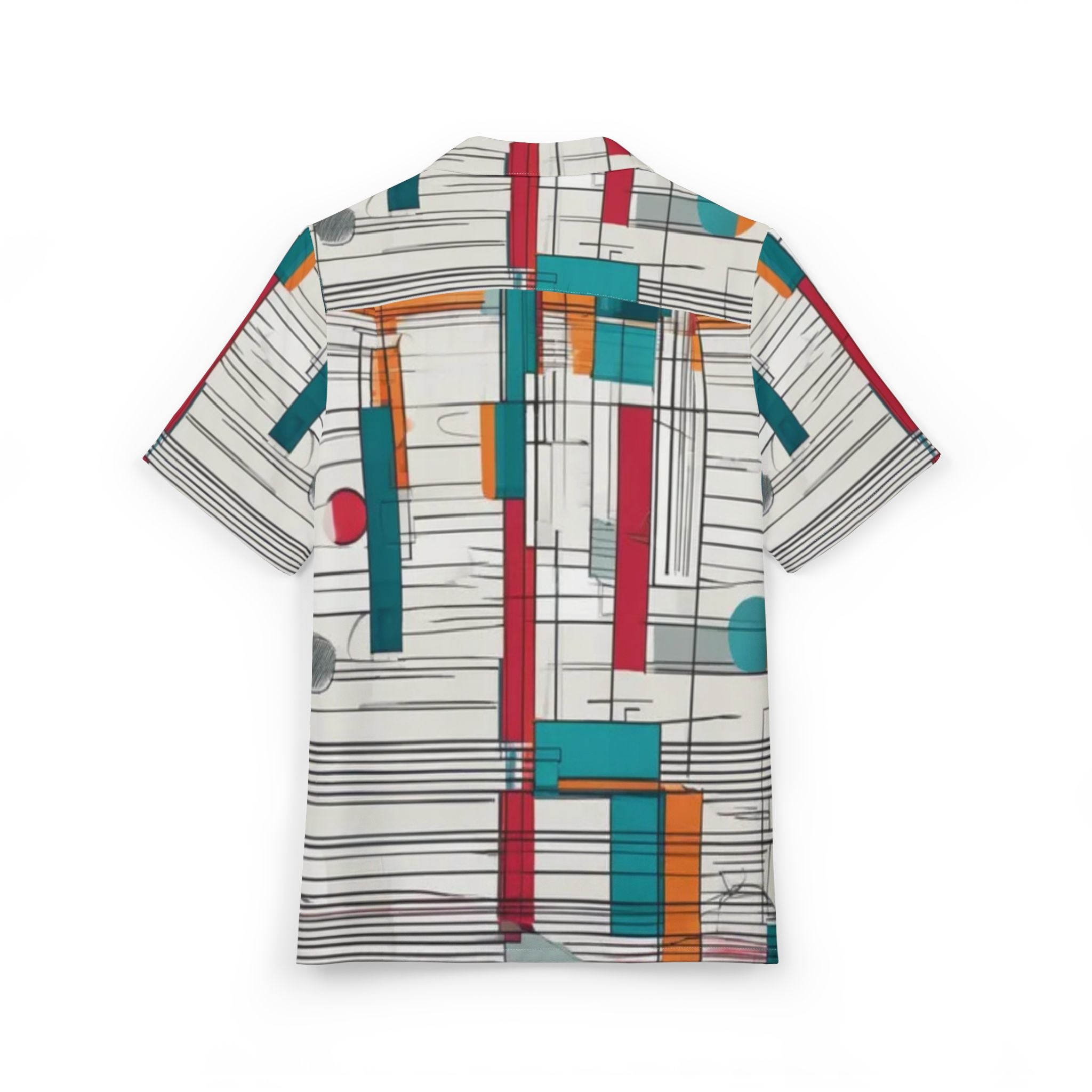 Men's Hawaiian Shirt Armonía Urbana en Líneas y Colores