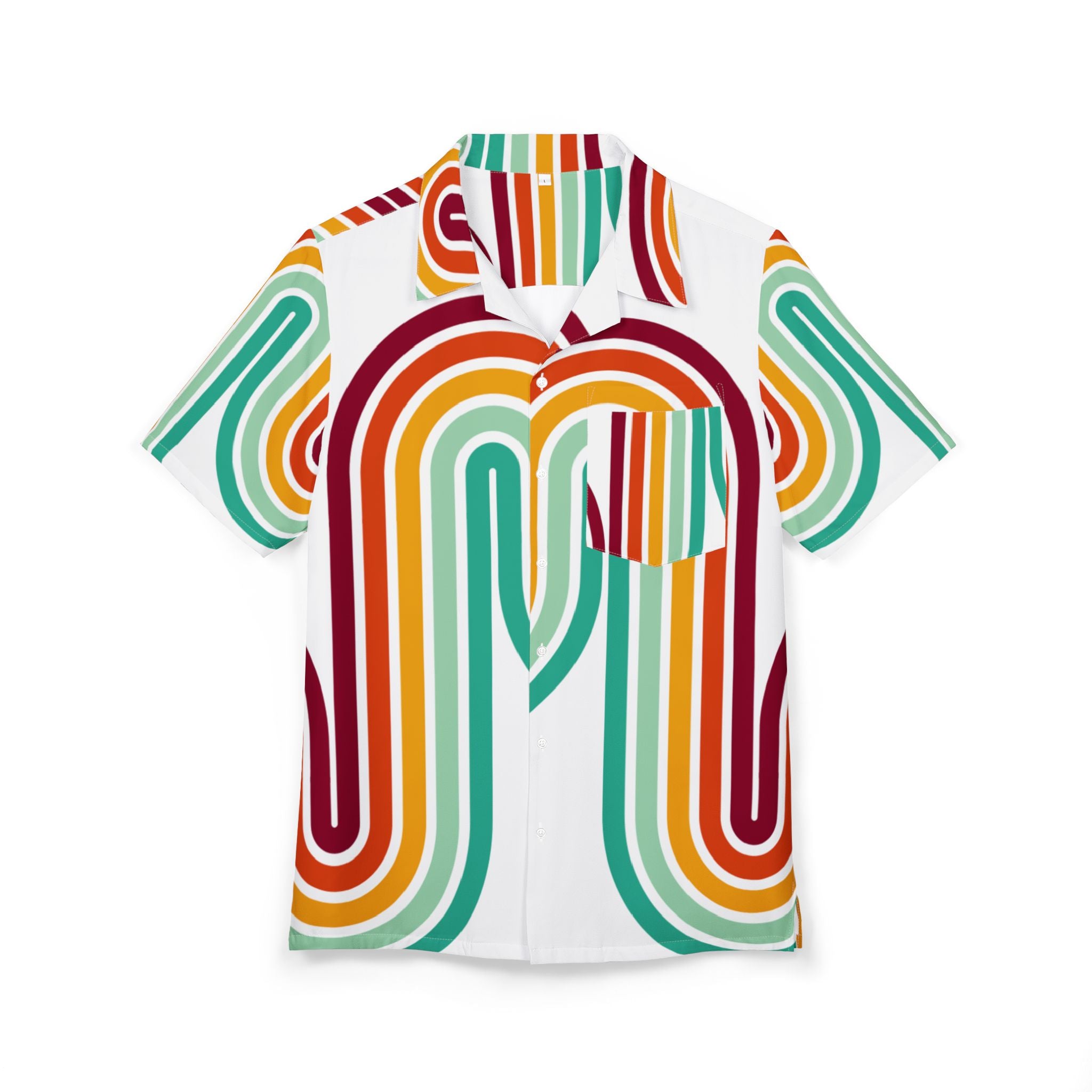 Men's Hawaiian Shirt Caminos entrelazados en armonía de color