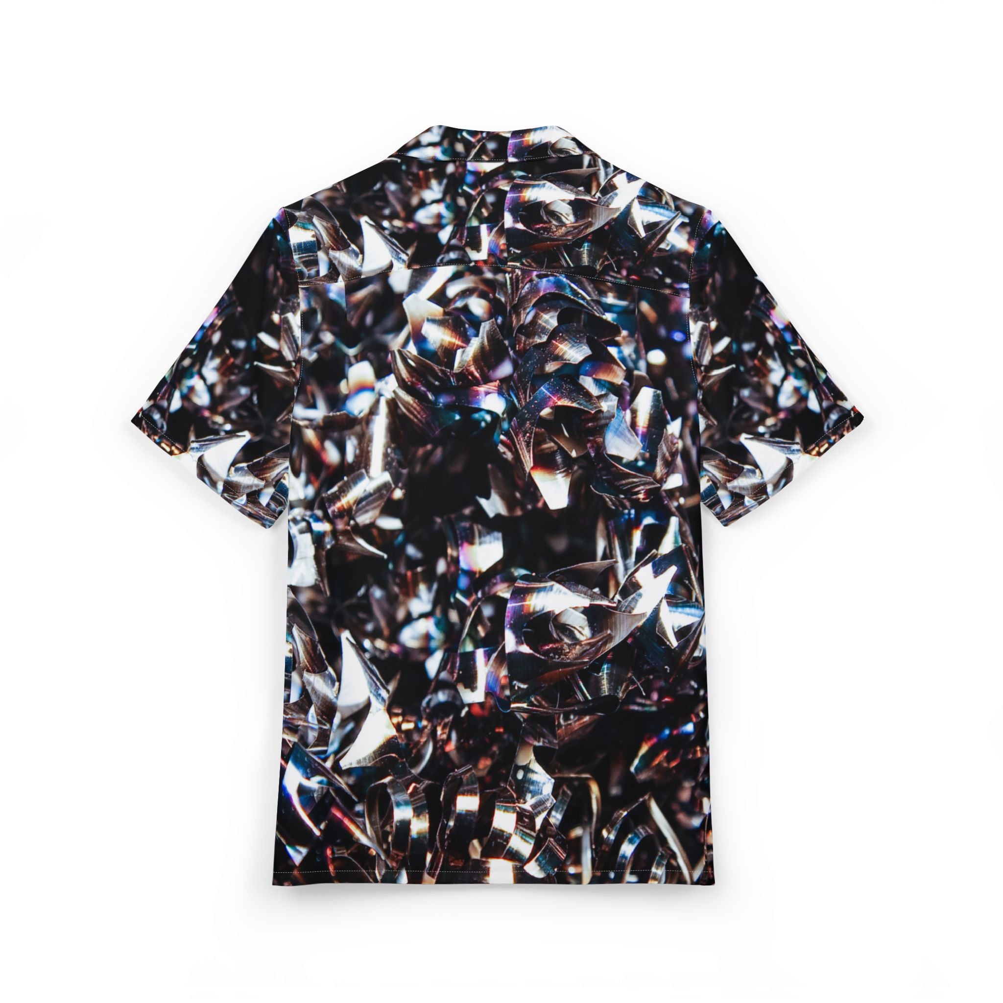 Men's Hawaiian Shirt Destellos de Acero: Fragmentos de Reflejos