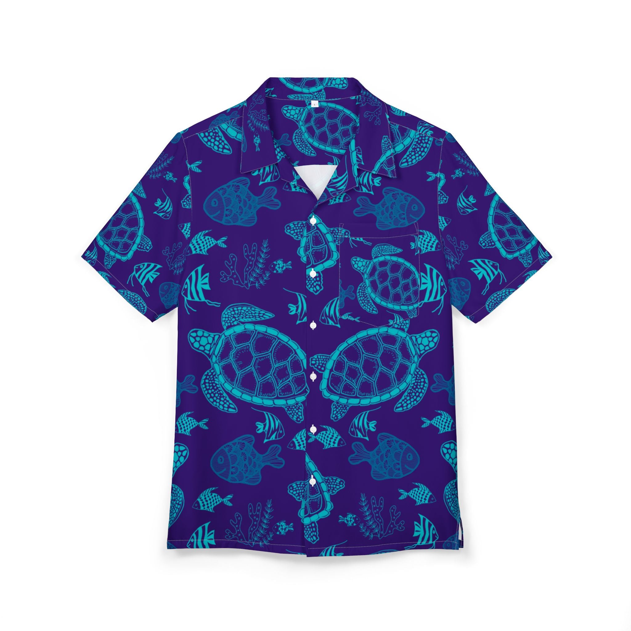 Men's Hawaiian Shirt Danze Marine en Azul Profundo