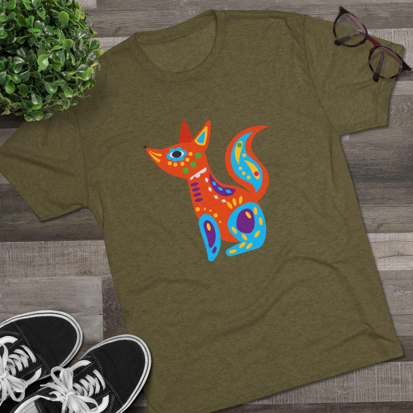 Perro Alebrije Playera Unisex Tri-Blend Unisex