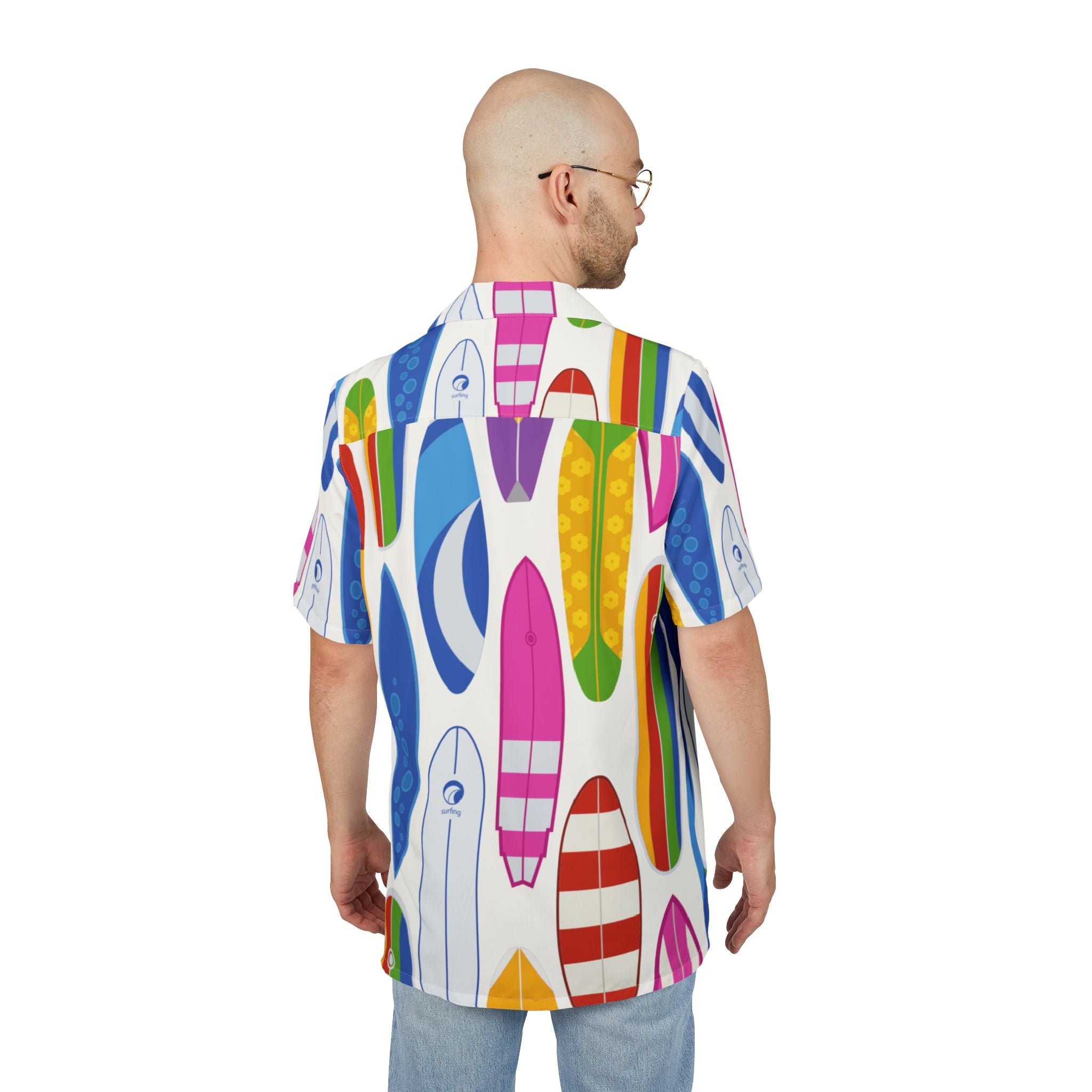 Men's Hawaiian Shirt Colores del Océano: Una Colección de Tablas de Surf