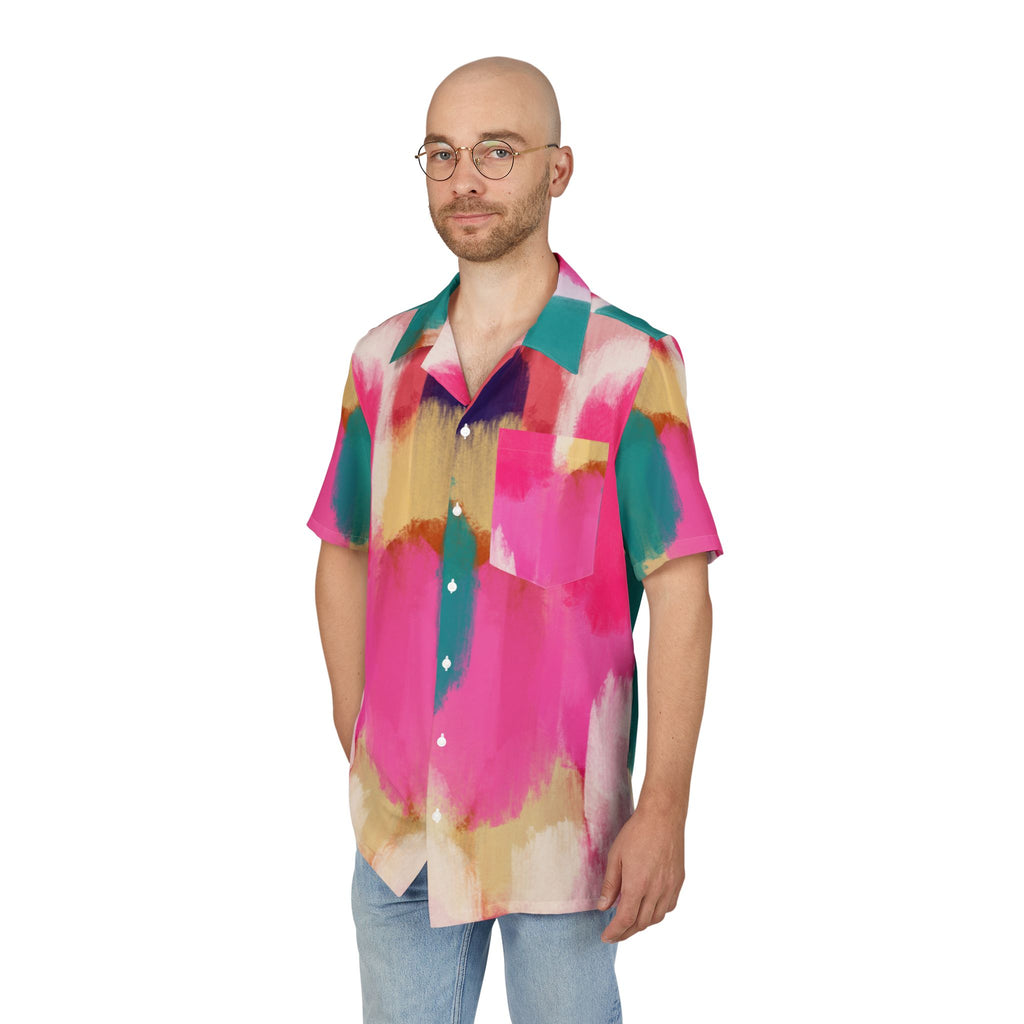 Men's Hawaiian Shirt Explosión de Colores en el Viento