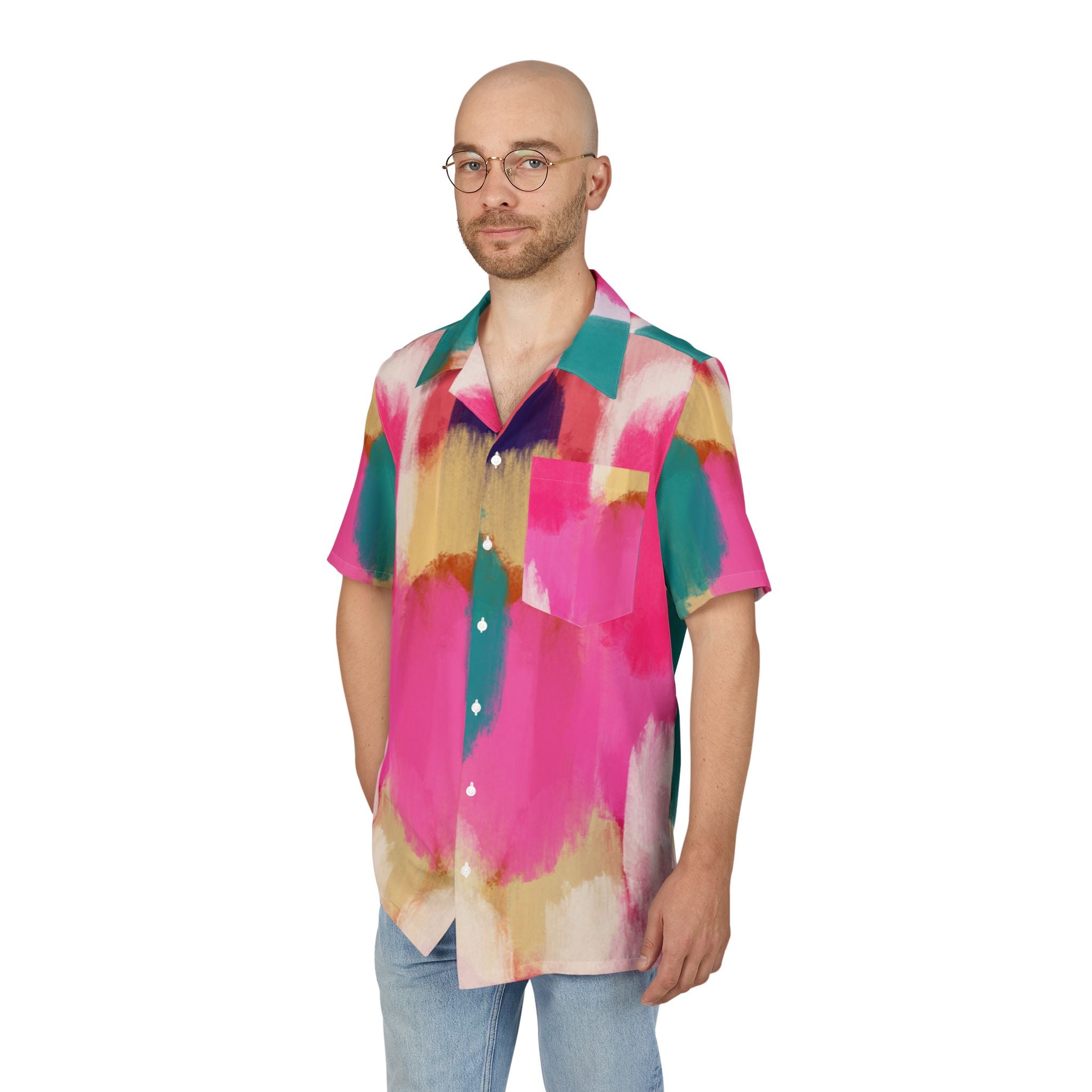 Men's Hawaiian Shirt Explosión de Colores en el Viento