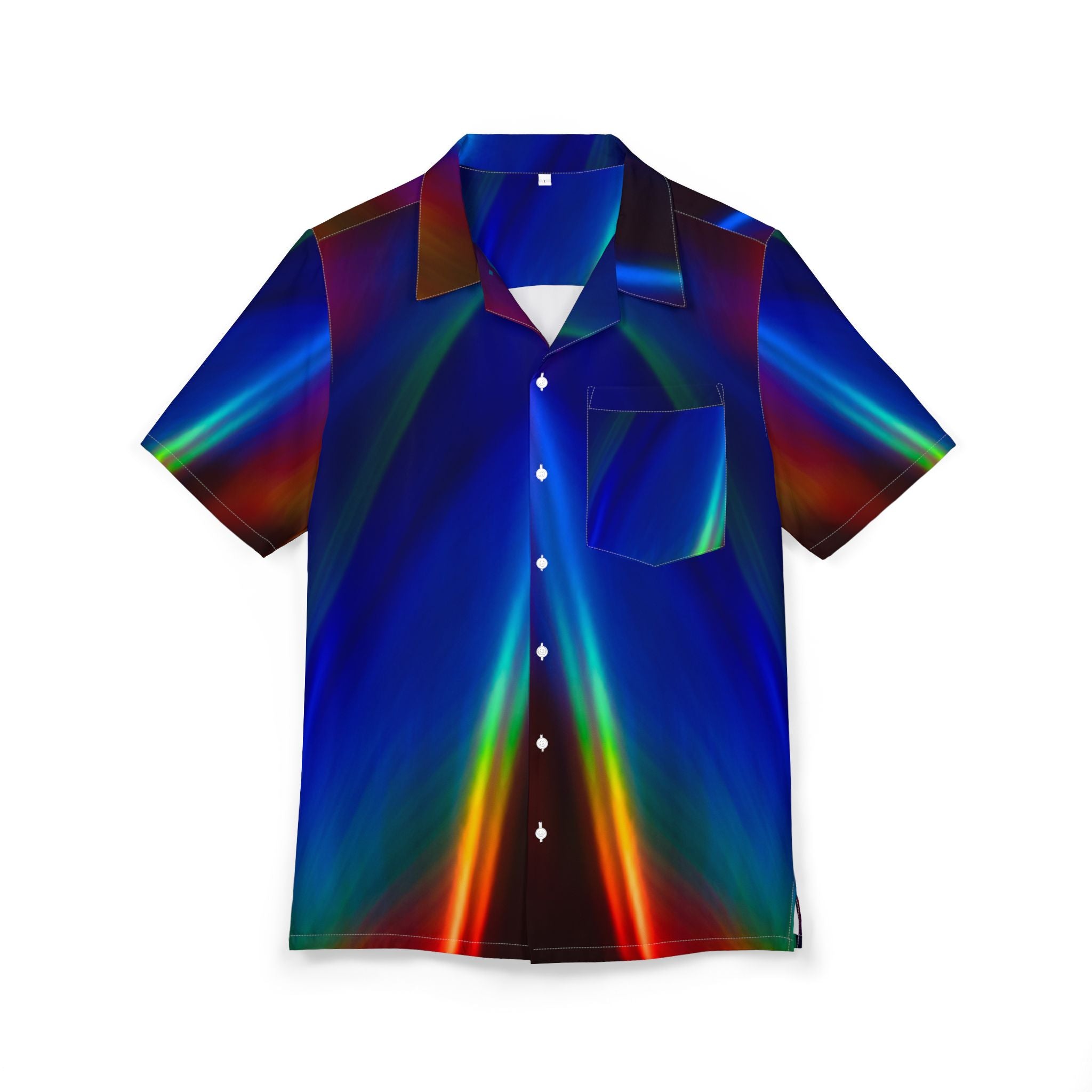 Men's Hawaiian Shirt Danza de Colores en la Oscuridad