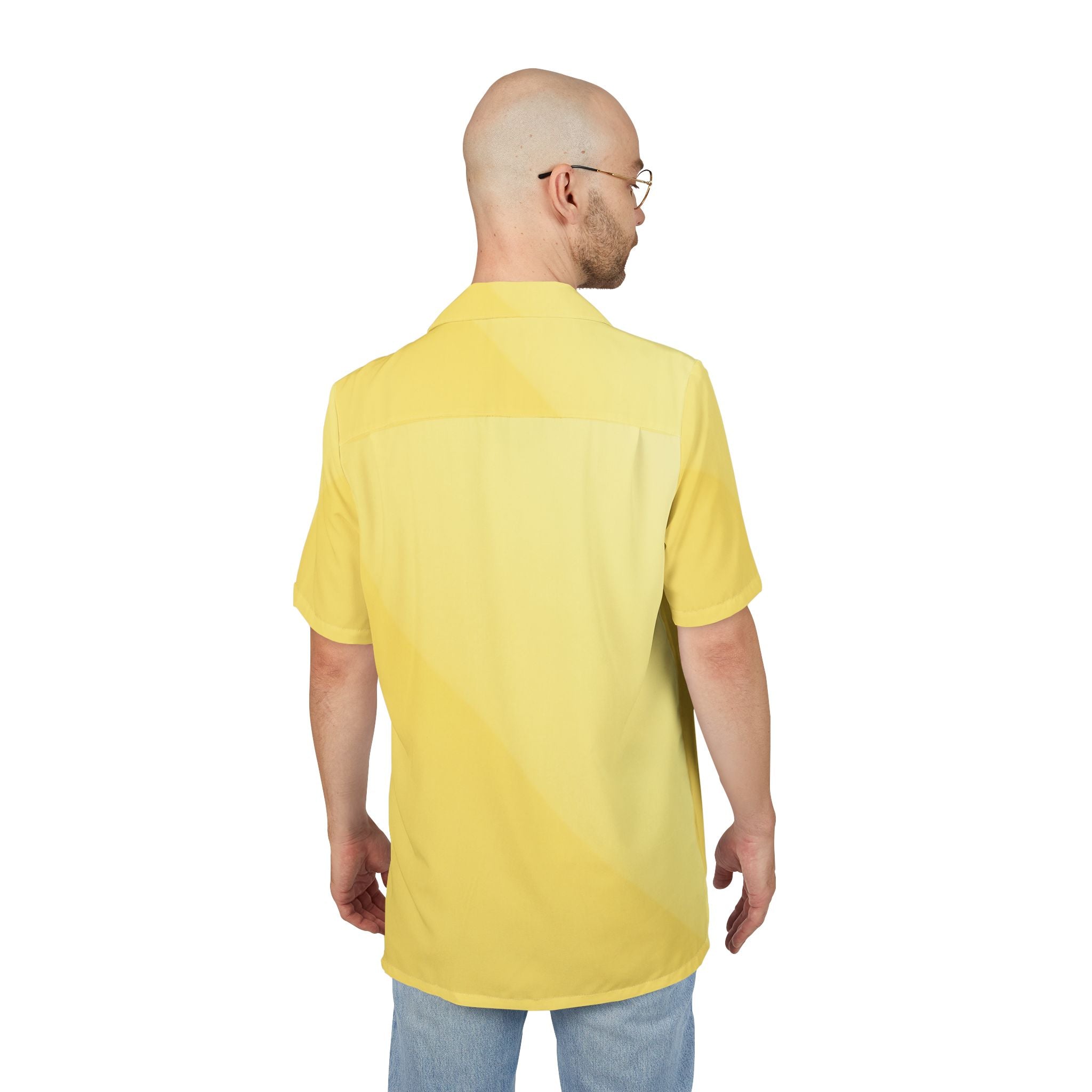 Camisa Hawaiana Dualidad amarilla en perspectiva