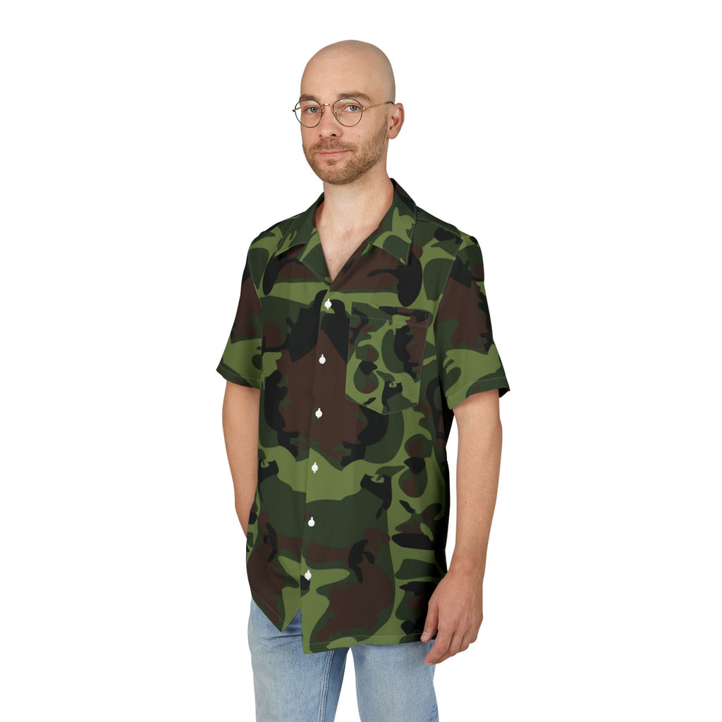 Men's Hawaiian Shirt Oculto entre Sombras y Formas