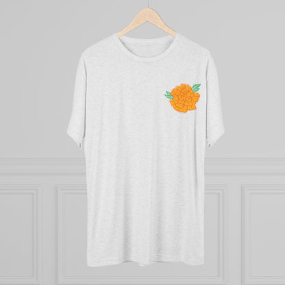 Mini Flor de Cdempasúchil Playera Unisex Tri-Blend Unisex